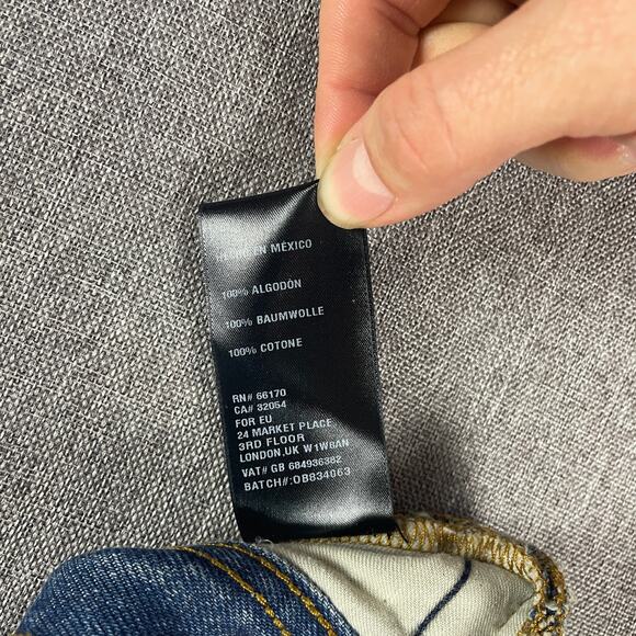 BDG Jeans Urban Outfitters Mens 32x30 Blue Stripe Distressed - Picture 4 of 11